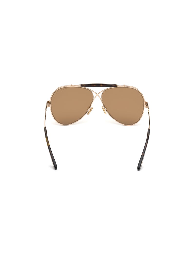 TOM FORD TOMFORD SEMI-RIMLESS FT081828E60 UNISEX PILOT METAL SUNGLASSES - Image 4